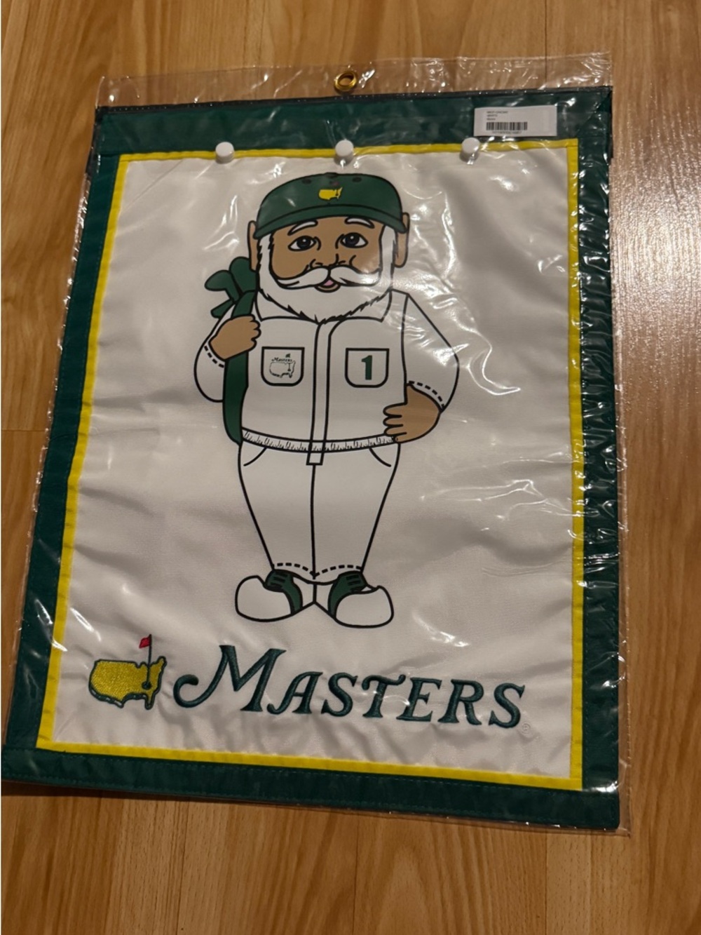 NEW- Masters Gnome Caddie Garden Flag- Augusta National - Picture 2 of 2